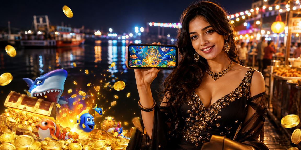 নারায়ণগঞ্জের রাতের বাজারে মোবাইলে ফিশিং গেম খেলছেন একজন ব্যবহারকারী